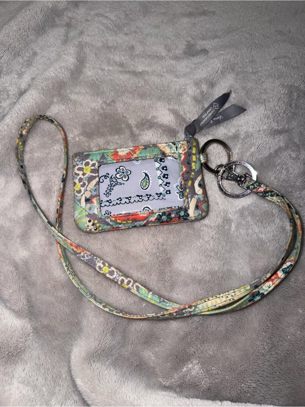Vera Bradley Floral Print Lanyard Card & Key Holder in Multi-Color
